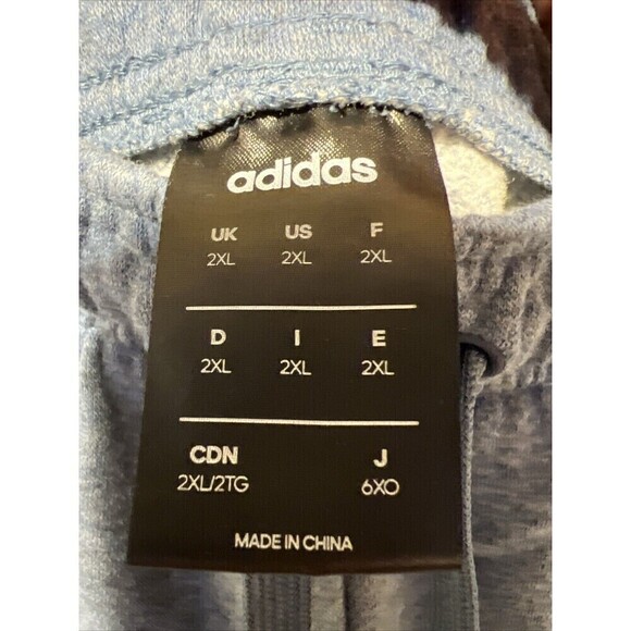 Adidas Light Blue 3-Stripes Sweatpants Jogger Pants MENS SIZE 2XL - Picture 2 of 4